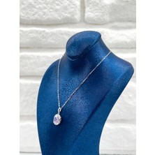 Livora Jewelry 925 Ayar Gümüş Pırlanta Montür Spor Kadın Kolye