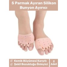 Empressco Kemik Büyümesi Karşıtı Şekil Bozukluğu Önleyici Ayak 5 Parmak Ayıran Silikon Bunyon Ayırıcı 2'li Set
