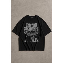 Fuddy Moda Unisex Lynyrd Skynyrd Members Baskılı Tişört, Oversize Rock Band Temalı Tshirt