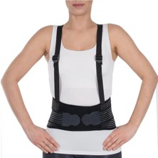 Empressco Çalışma Korse 16CM Plus Askılı Siyah Bel Ağrılarında, Fıtık ve Kireçlenmeler