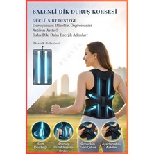 Empressco Balenli Dik Duruş Korsesi Kadın Erkek Kifoz Kamburluk Sırt Omuz Korse Durma Aparatı Kambur