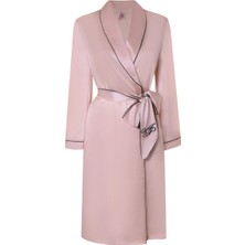 Classic Pink Silk Dressing Gown By Agent Provocateur - Elegant Nightwear With Contrast Piping