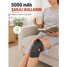 Zenviaa Isıtmalı ve Titreşimli Diz Masaj Aleti Şarjlı Dijital Ekranlı 5000 Mah Masaj Cihazı Z