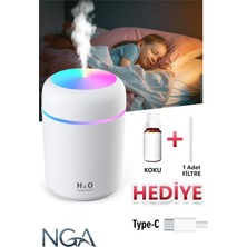 Empressco 300 ml H2O Ultrasonik Ledli Hava Nemlendirici Buhar Makinesi ve Aroma Difüzörü - Koku Hediyeli