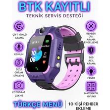 Empressco Akıllı Saat - Çocuk Takip Saati - Gps - Sim Kartlı Arama- Kameralı - Mor