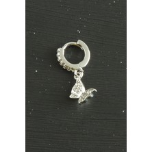 Kelebek Lüks Çelik Kulak Burun Piercing 1 Adet Nemere