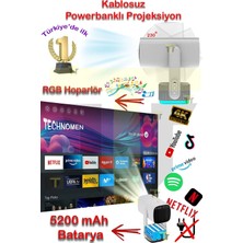 Empressco 1080*720P Android 11.0 Taşınabilir Kendinden Şarjlı Bluetooth Hoparlör Otomatik Odaklama Projeksiyon