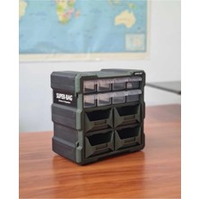 Empressco Monoblok Avadanlık ve Çekmece 12 Gözlü Seti Hobby Organizer Düzenleyici 6 Çekmece 6 Avadanlık Yeşil