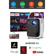 Empressco Ultra Hd Projeksiyon Sinema Smart Tv Android Sistemli Taşınabilir Netflix Youtube 5g Destekli