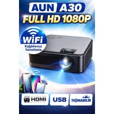 Empressco Aun A30 Full Hd Mini Projeksiyon 1080P Wifi Kablosuz Ev Sineması HDMI USB