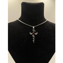 AG23 Tasarım Melek Kanatlı Haç Gotik Gothic Kolye
