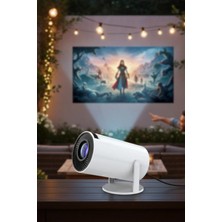 Empressco Taşınabilir Android Tv Projeksiyon Cihazı Smart Wi-Fi Bluetooth 4K Destekli Ev Sineması