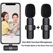 Empressco iPhone Ios Ikili Iphone Kablosuz Yaka Mikrofonu iPhone iPad Için Video Kayıt