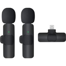 Empressco Kablosuz Yaka Mikrofonu 2'li Mini Wireles Lightning Mikrofon | Youtube, Tiktok, Canlı Yayın Için