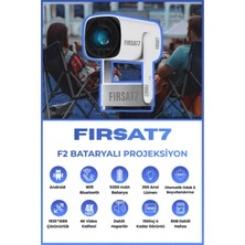 Empressco F2+ Bataryalı Projeksiyon Cihazı Taşınabilir 4K Destekli 1080P Android Sistemli Projektör
