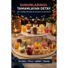 Open City 20'li 70 ml Şeffaf Plastik Shot Bardağı Mini Kullan At Bardak Parti Davet Tatlı Içecek Sunum Bardağı