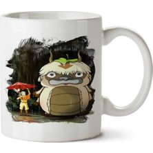 Empressco Aang E Appa ( Totoro Crossover ) Iki Tarafı Baskılı Kupa Bardak