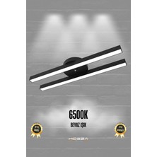 Empressco Mellızo ( Siyah Kasa, Beyaz Işık ) Ledli Modern Plafonyer LED Avize, Salon, Mutfak, Oturma Odası