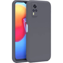 Royaleks Vivo Y53S Kılıf Nano Içi Kadife Silikon - Gri
