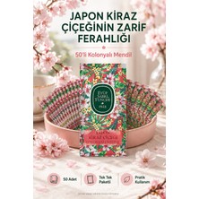 Open City 50 Adet Eyüp Sabri Tuncer Japon Kiraz Çiçeği Kolonyalı Mendil Tekli Paket Çiçek Kokulu Islak Mendili
