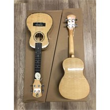 Empressco Marka Kelebek Ağacı Concert Boy Kalın Çantalı Sedefli Profesyonel Ukulele