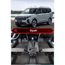 Ford E-Tourneo Courier Siyah Üzeri Siyah Dikiş 8d Diamond Premium Kaymaz Deri Oto Paspas