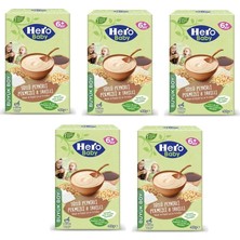 Hero Baby Sütlü Peynirli Pekmezli 8 Tahıllı Kaşık Maması 400 gr x 5 Adet 6+ Ay İçin Besleyici Tahıllar