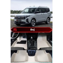 Ford E-Tourneo Courier Bej-Krem Renk 8d Diamond Premium Kaymaz Deri Oto Paspas