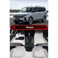 Ford E-Tourneo Courier Beyaz Renk 8d Diamond Premium Kaymaz Deri Oto Paspas