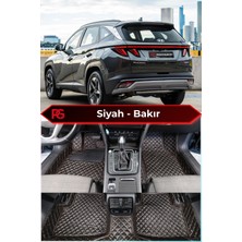 Hyundai Tucson Hibrit Siyah Üzeri Bakır Dikiş 8d Diamond Premium Tam Kaplama Deri Oto Paspas