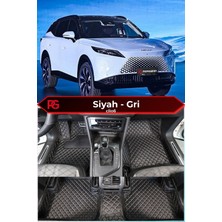 Chery Omoda 7 Siyah Üzeri Gri Dikiş 8d Diamond Premium Kaymaz Deri Oto Paspas