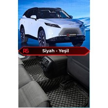Chery Omoda 7 Siyah Üzeri Yeşil Dikiş 8d Diamond Premium Tam Kaplama Deri Oto Paspas