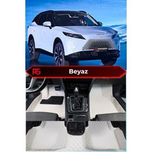 Chery Omoda 7 Beyaz Renk 8d Diamond Premium Kaymaz Deri Oto Paspas