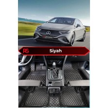 Mercedes-Benz Eqe Siyah Üzeri Siyah Dikiş 8d Diamond Premium Kaymaz Deri Oto Paspas