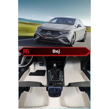 Mercedes-Benz Eqe Bej-Krem Renk 8d Diamond Premium Kaymaz Deri Oto Paspas
