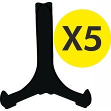 Empressco 5 Adet Çerçeve Tabak Teşhir Ayağı Stand Siyah Ahşap 12CMX10CM