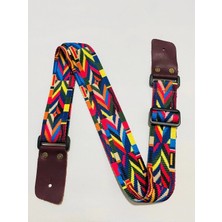 Empressco Guitar Strap Hakiki Deri Uçlu Desenli Gitar Askısı