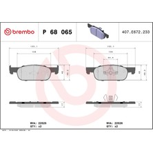 Fren Balatası - (Dacia Logan, Sandero) - (BREMBO-P68065)