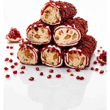 Yasmere Nar & Zereşk Kaplamalı Premium Sarma Lokum 500 G | Badem Krema Dolgulu Özel Seri