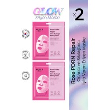 Dermal Seoul Face Gül Pdrn Onarıcı Glow Işıltı Veren Eriyen Kore Maskesi Hidrojel Maske 34 gr 2 Adet