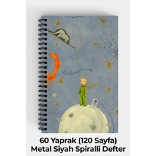 Empressco Küçük Prens Tasarımlı A5 Spiralli Sert Kapak Defter 120 Yaprak