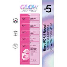 Dermal Seoul Face Gül Pdrn Onarıcı Glow Işıltı Veren Eriyen Kore Maskesi Hidrojel Maske 34 gr 5 Adet