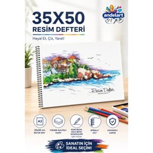 Empressco 35X50 Spiralli Karton Kapak 15 Yaprak Resim Defteri 1 Adet