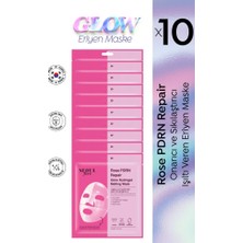 Dermal Seoul Face Gül Pdrn Onarıcı Glow Işıltı Veren Eriyen Kore Hidrojel Maske 34 gr 10 Adet