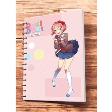 Empressco Doki Doki Edebiyat Kulübü A5 Boy Anime Spiralli Defter 50 Yaprak