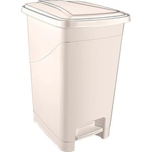 Empressco 40 Lt Slim Pedallı Plastik Çöp Kovası Bej