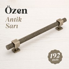 Badem10 Özen Çizme 192 mm (19,2 Cm) Anitk Sarı Metal Dolap Çekmece Mobilya Kulpu Avangart Dolap Kulbu Kulp