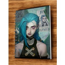 Empressco Arcane Jinx Lol Anime A5 Boy Spiralli Defter 50 Yaprak
