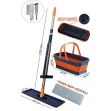 Empressco Hazneli Tekerlekli Katlanır Kovalı Mop Seti Kova ve Mop