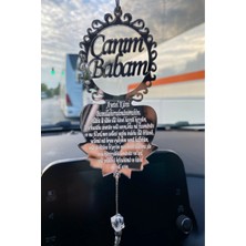 Empressco Canım Babam Ayetel Kürsi Araba Süsü Pleksi Dikiz Aynası Süsü Gümüş Renk